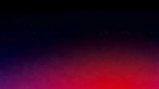 Retro Glitch Background with Neon Gradient. Abstract digital background featuring a vibrant red and purple gradient with retro VHS glitch effects and starry particles.