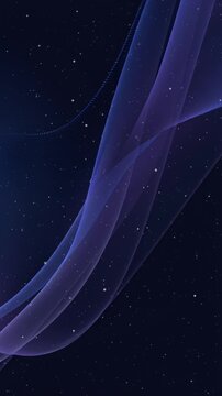 Simple graphic logo with curved lines in digital concept