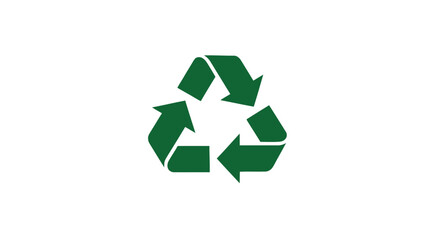 Obraz premium Green Recycle Symbol Isolated on White Background for Environmental Concepts.