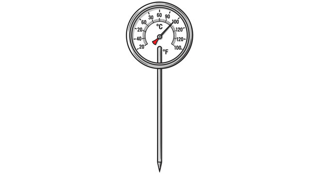 Bimetallic Strip Thermometer for Cooking and Industrial Applications