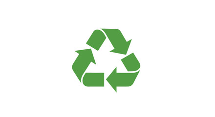 Obraz premium Green Recycling Symbol Isolated on White Background for Environmental Concepts.