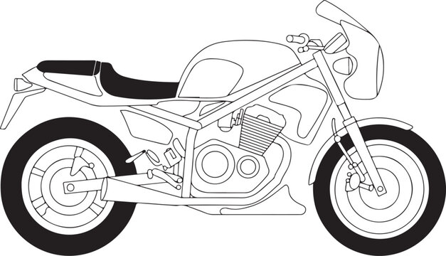 Motorcycle frame and suspension exploded view