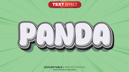 3d text effect panda theme © Ardhy