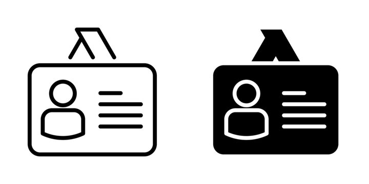 id card icon, element icon for design branding, print, and digital media