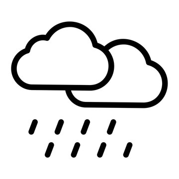 Light rain Line Icon