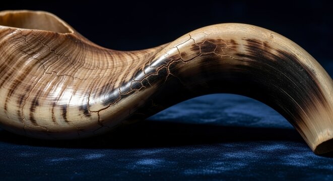 Shofar Horn Jewish Tradition Religious Symbol.