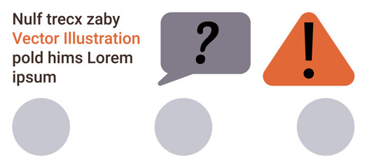 Communication, safety awareness, risk management, information clarity, troubleshooting, visual guidance. Question mark in speech bubble and warning sign in triangle icon. Communication and safety © robu_s