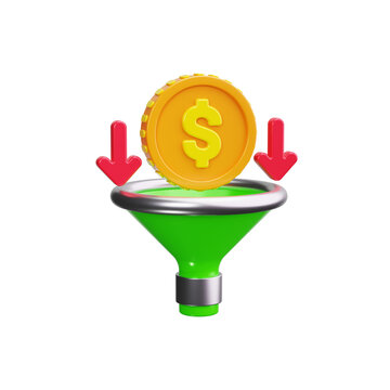 conversion rate optimization 3d render icons