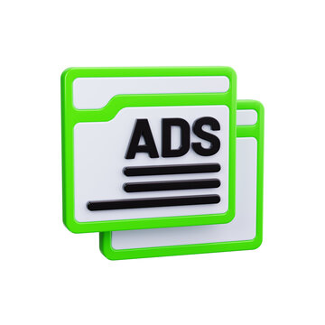 google ads 3d render icons
