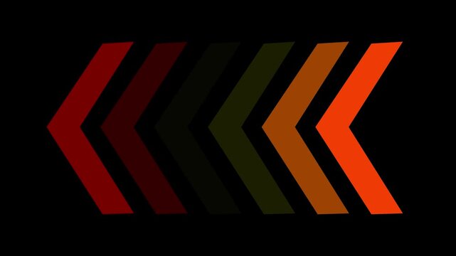 Arrow icon concept animation, arrows sign right to left animation concept, arrow loop animation left direction concept, arrow loading icon animation.Arrow extending on black background.