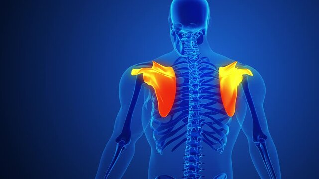 Scapula Bone Pain Anatomy Medical Concept Background