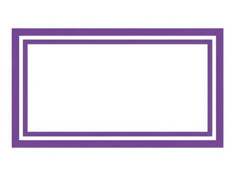 A rectangular frame with a double border in a vibrant purple color