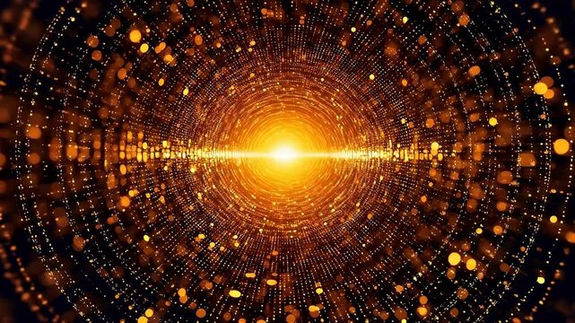 Digital black background golden starlight stage abstract background