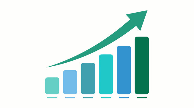 A simple bar graph clearly indicates consistent upward business growth.