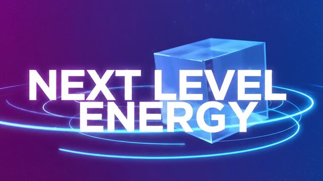 Next Level Energy Abstract Futuristic Cube and Swirls. 4k Videos