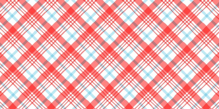 Argyle plaid pattern with red and blue watercolor lines. Classic red and blue tartan background for textiles, wrapping paper, and digital wallpapers.