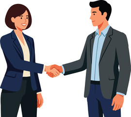 Fototapeta premium Diverse business partners shaking hands in office