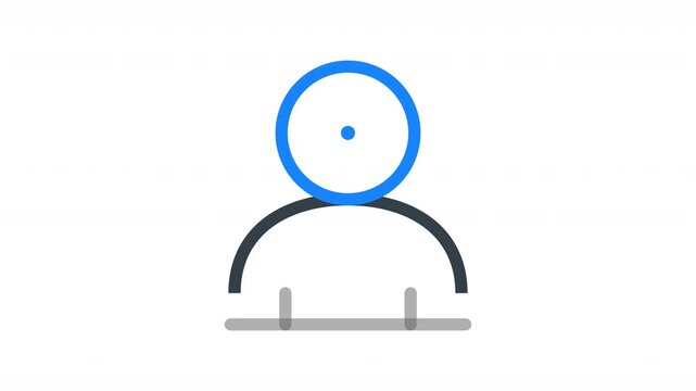 Animated user behavior analytics icon representing activity tracking, anomaly detection, and user monitoring. Ideal for cybersecurity systems, threat analysis, and behavioral security insights.