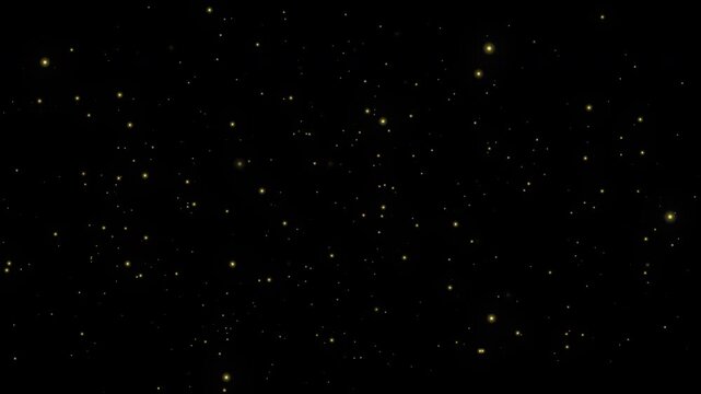 Floating firefly particles on transparent background