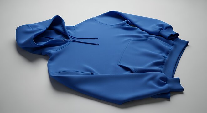 Blank royal blue hoodie mockup hoodie mockup clothing design fashion casual hoodie isolated blank apparel cotton template
