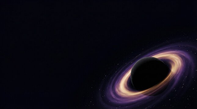 The Gravitational Lens: Dark Mode Vantablack Core Texture with Golden Amber Dark Matter Halo