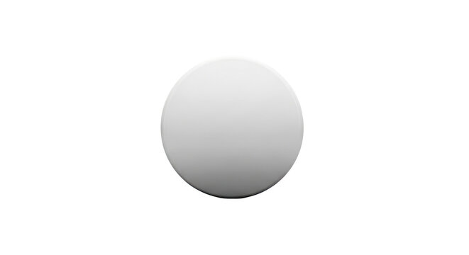 Blank White Oval Button