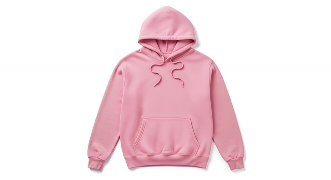 Pink hoodie for mock up isolated on transparent background ai generated hoodie mockup clothing design fashion casual hoodie isolated blank apparel cotton template