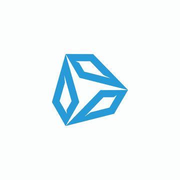 Abstract geometric design with a modern and minimalist aesthetic blue color.