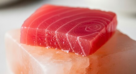 Fototapeta premium Raw Tuna Sushi on Rice Block.