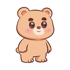Fototapeta premium Cute Cartoon Bear Illustration