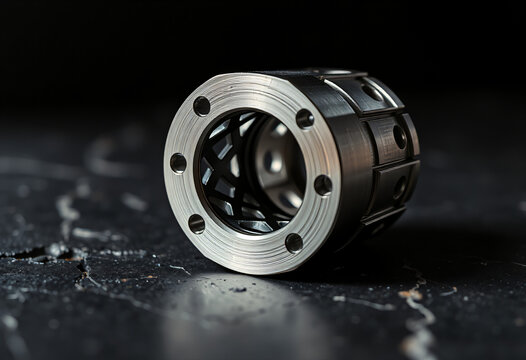 Advanced 3D printed titanium aerospace component with complex lattice structure.