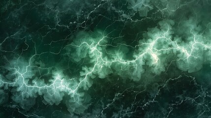 Fototapeta premium Abstract emerald green jade slab with intricate glowing electric veins and crystalline clusters