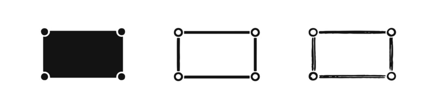 Resizable Bounding Box Icon Set: Adjustable Frame for Image and UI Elements in Graphic Design