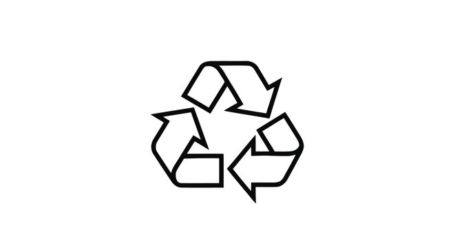 Recycling Symbol Icon Illustration for Environmental Conservation and Awareness.