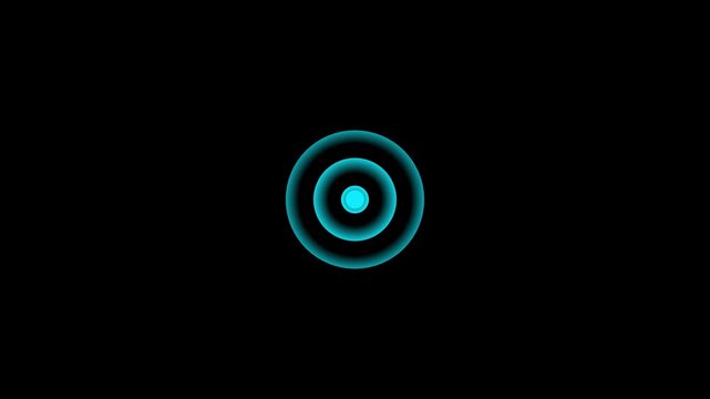 The Radio wave icon animation video. in Circle Form. white radio waves signal icon. Glowing animations white radio wave. Motion graphics of technology radar concept