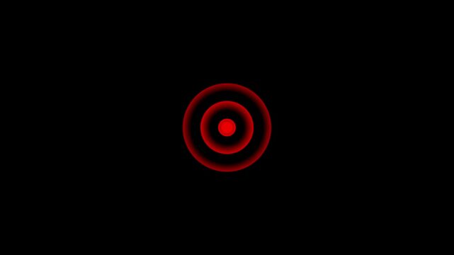 The Radio wave icon animation video. in Circle Form. white radio waves signal icon. Glowing animations white radio wave. Motion graphics of technology radar concept