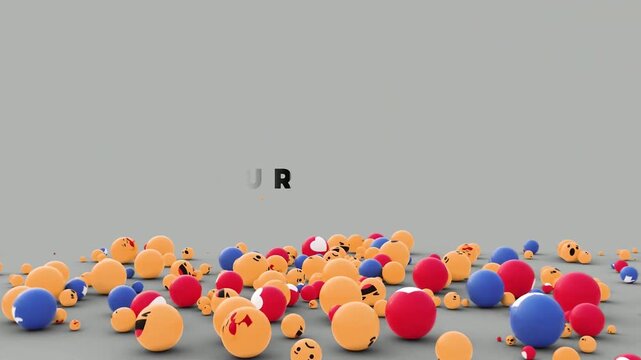 Emoji Logo intro video green screen.
