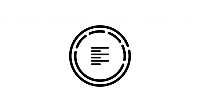 Circle with lines and text, this graphic design element is perfect for modern and minimalist branding, logo designs, and digital presentations.
