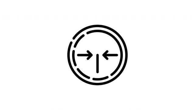 Abstract symbol suitable for business presentations, branding, or educational materials. Represents convergence and focus in a sleek design.
