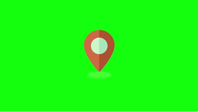 Google location tracker Animation green screen.