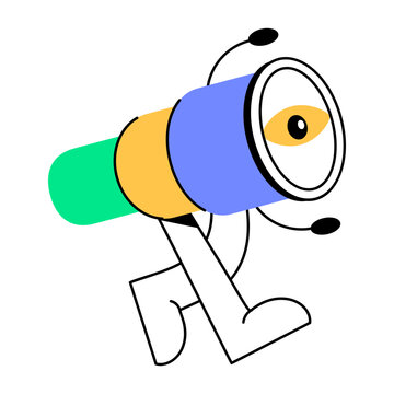A flat style icon showing foresightA flat style icon showing foresight