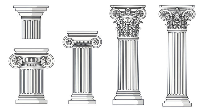 Classical Architectural Columns: Doric, Ionic, Corinthian Styles