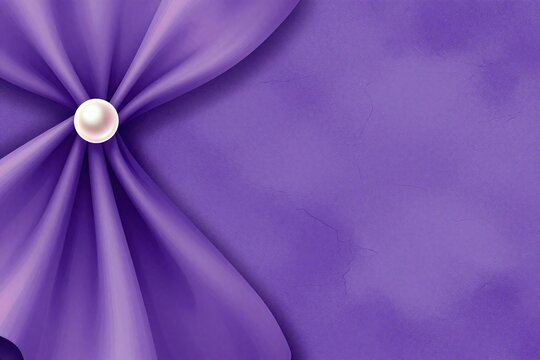 A purple background with a curtain and a pearl