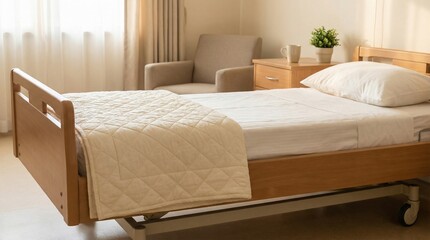 Fototapeta premium Hospital Bed with White Mattress.