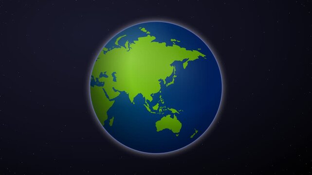 Rotating Earth Animation 4K &ndash; Globe Spin Loop Animation