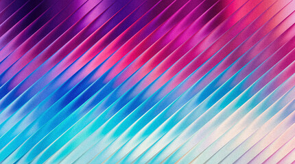 Obraz premium Bright diagonal stripes in vivid purple pink and blue gradient on a textured background