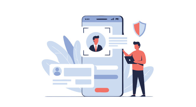 Secure Mobile Authentication - Facial Recognition Technology for User Verification.