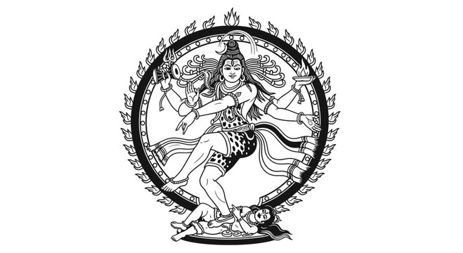 Hindu goddess mahakali illustration