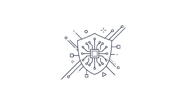 Shield with circuit board design.