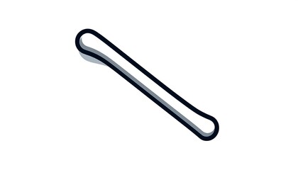 Obraz premium Angled white swab with gray outline